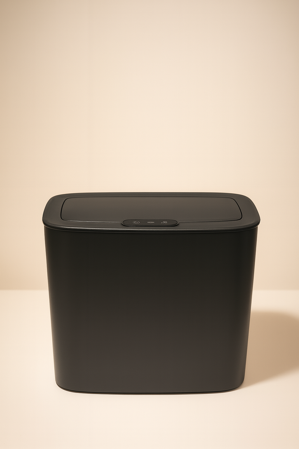 Modern Black Trash Bin with Controls